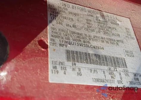 2003 Ford Expedition Xlt z USA, uszkodzony, nr VIN 1FMEU15W53LC47834